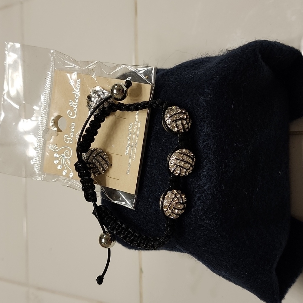 Braclet and earring set by Paris collection volleyball